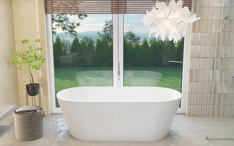 OCEANO Akril szabadonálló fürdőkád 170x80cm